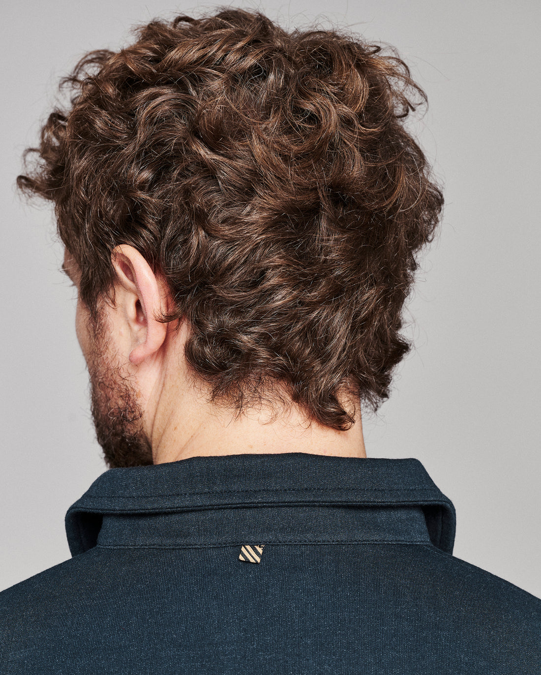 Long Sleeve Herringbone Polo