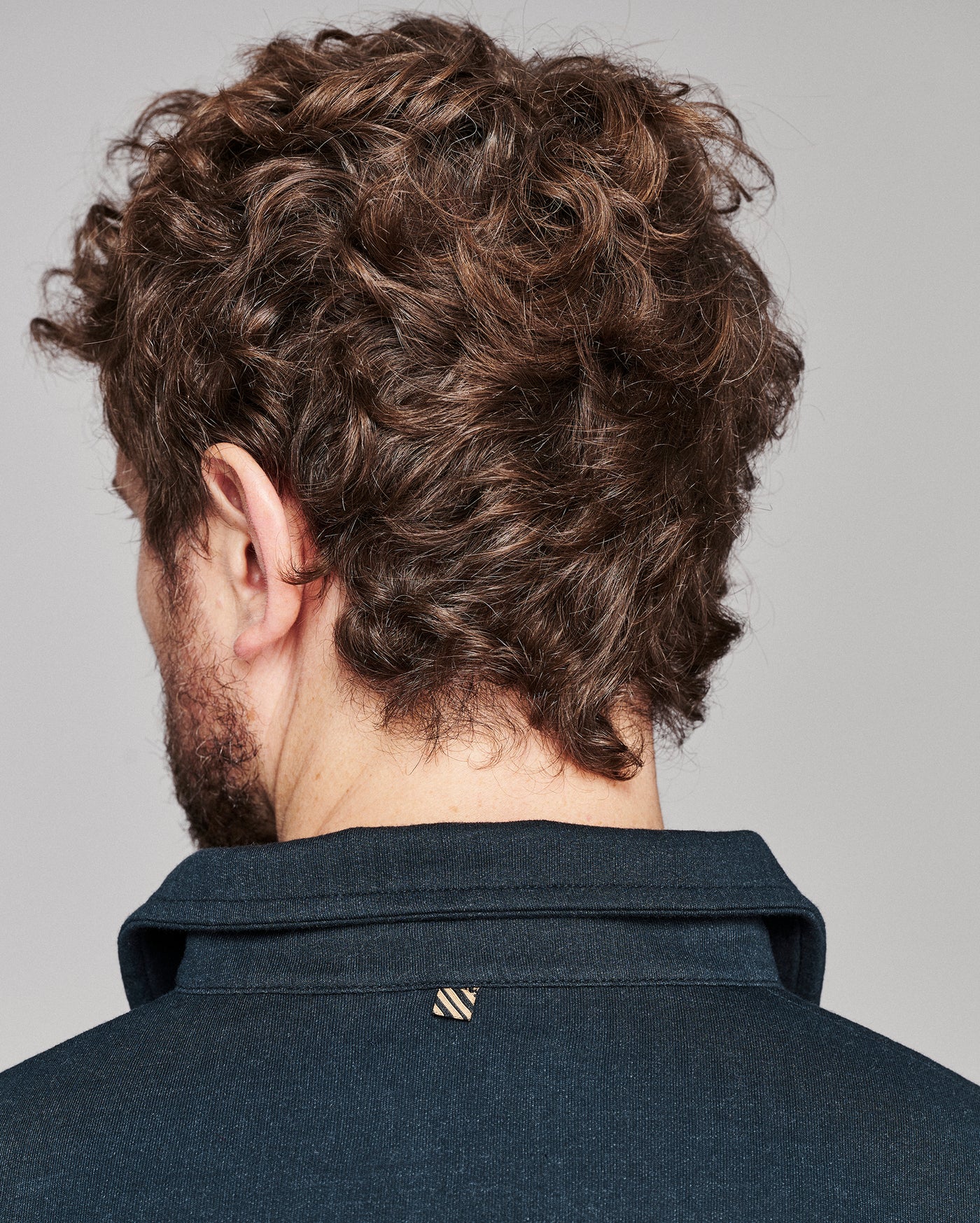 Long Sleeve Herringbone Polo