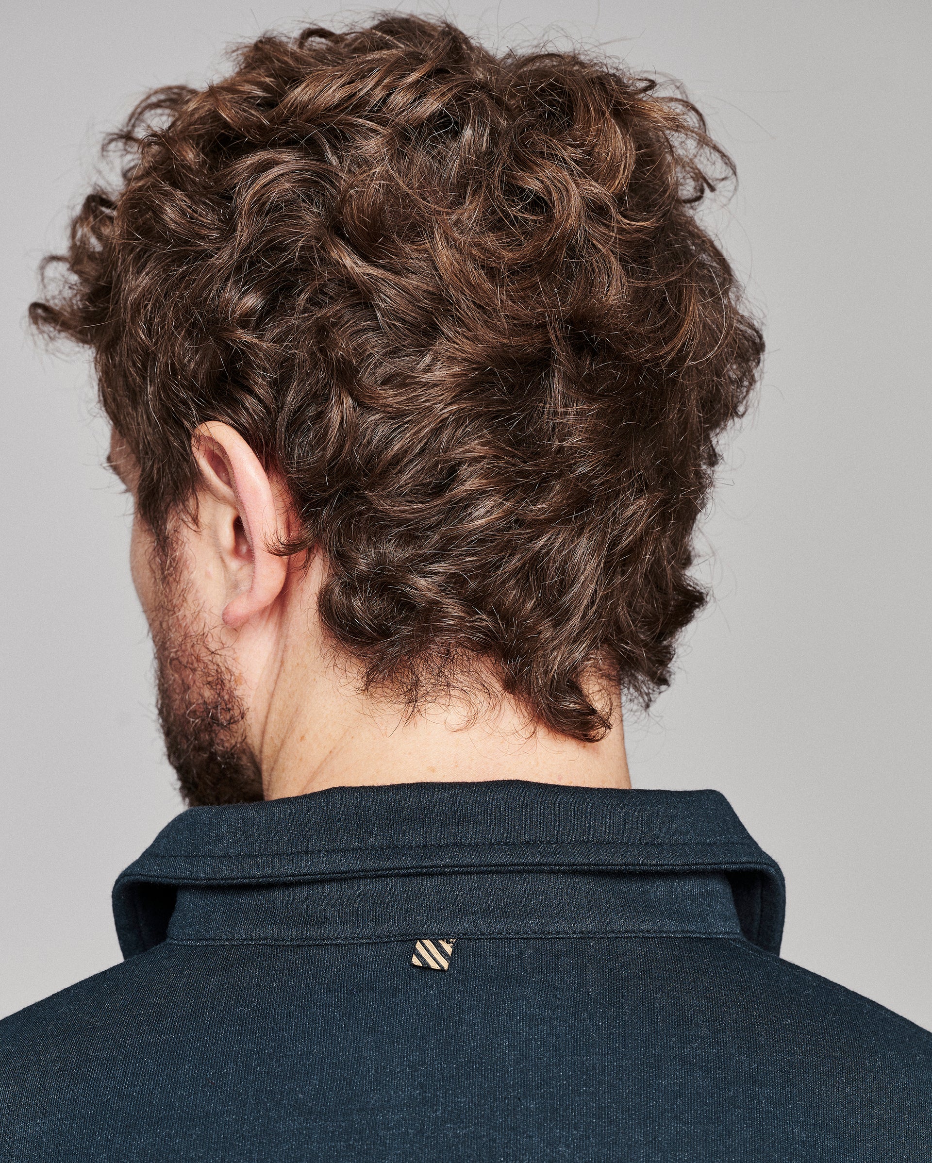 Long Sleeve Herringbone Polo