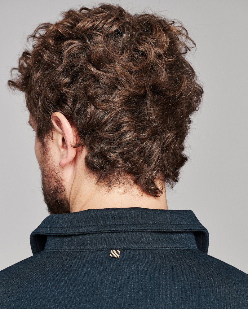 Long Sleeve Herringbone Polo