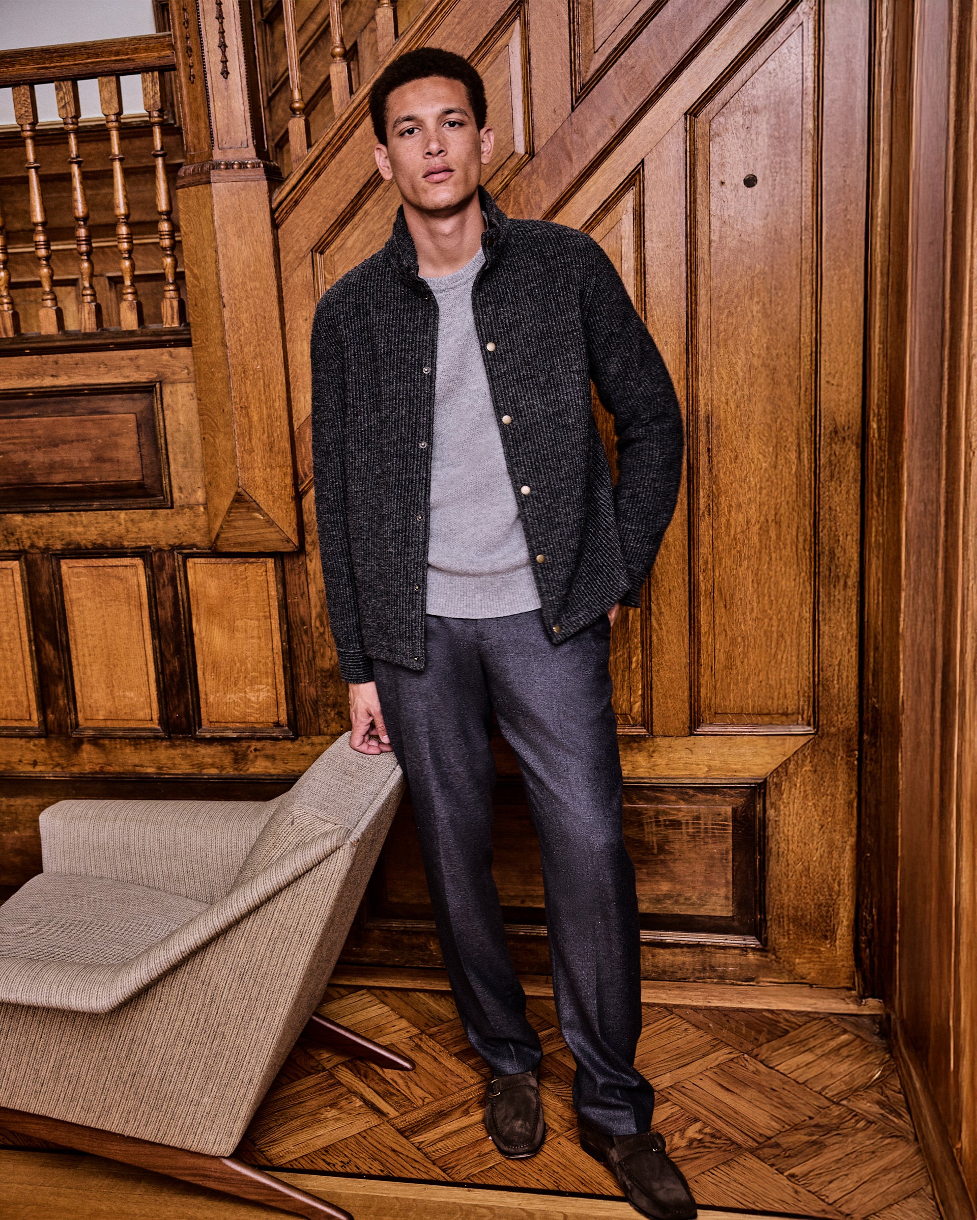 Numajiri Japanese Boucle Wool Corded Jacket | Billy Reid