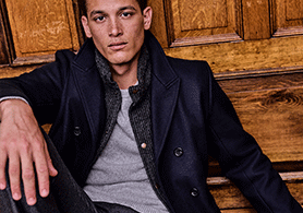 Model wears Billy Reid pieces