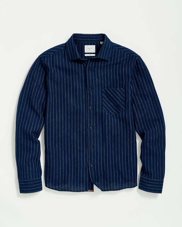 John T Shirt in Indigo/White | Pictured flat