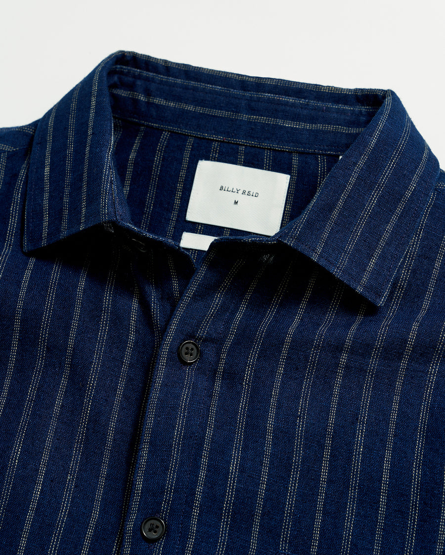 John T Shirt in Indigo/White | Collar