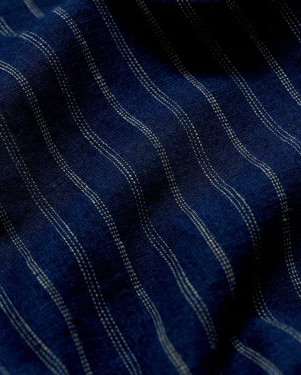 Close up of the indigo-dyed cotton.