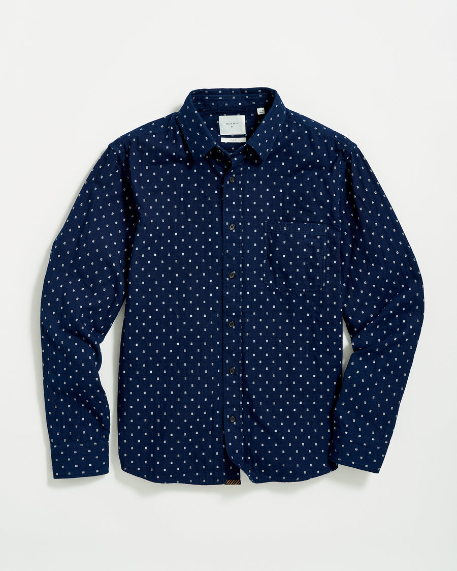 Tuscumbia Shirt in Indigo/White | Pictured flat