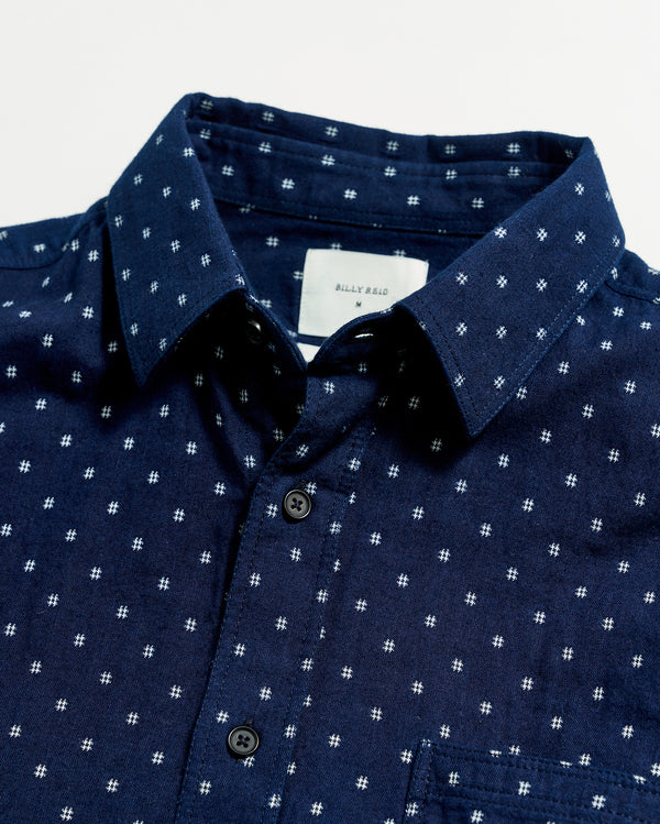 Tuscumbia Shirt in Indigo/White | Collar