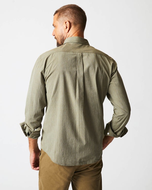 Male model wears the Twisted MSL 1 Pocket Shirt in Olive