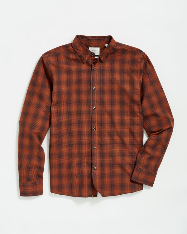 Shadow Plaid Tuscumbia Shirt in Black/Rust