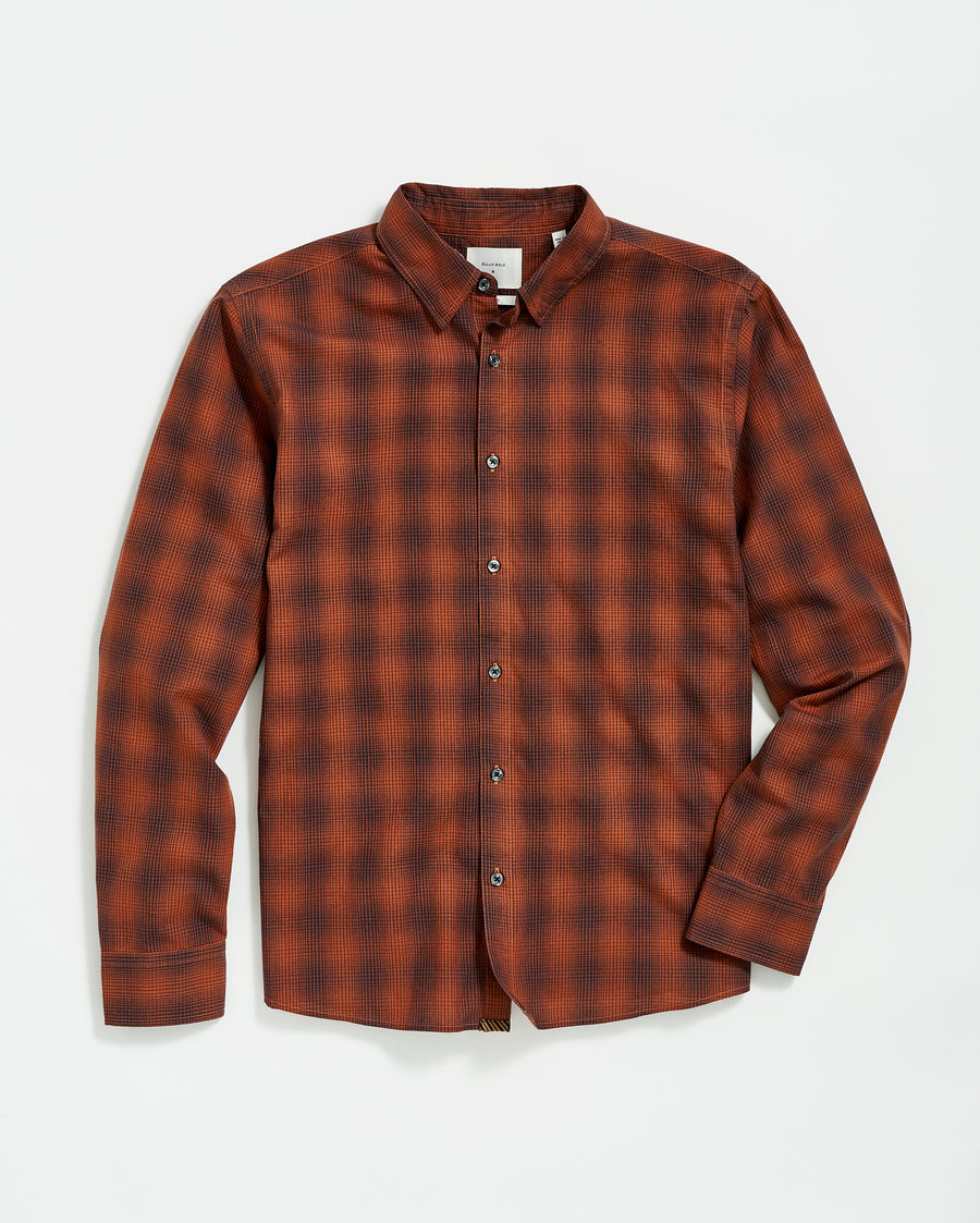 Shadow Plaid Tuscumbia Shirt in Black/Rust