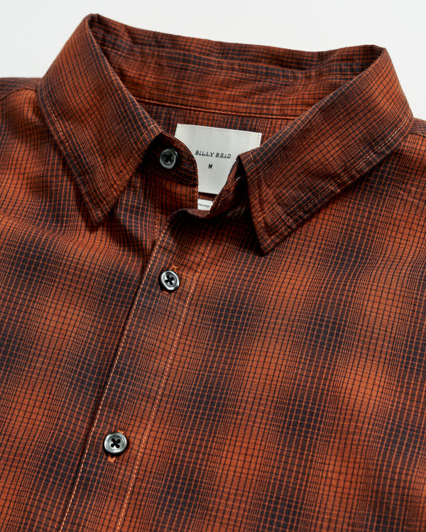 Shadow Plaid Tuscumbia Shirt in Black/Rust