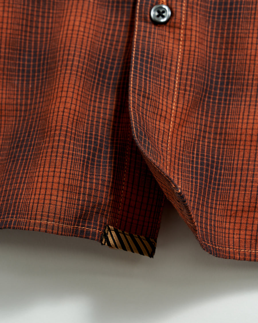 Shadow Plaid Tuscumbia Shirt in Black/Rust