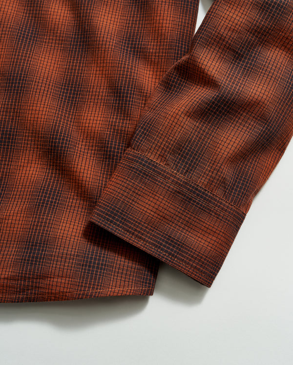 Shadow Plaid Tuscumbia Shirt in Black/Rust