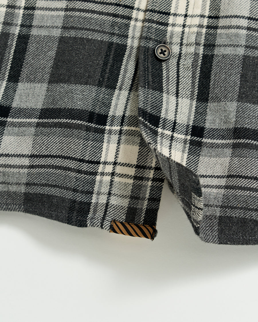 Brushed Bold Plaid Tuscumbia Shirt in Grey/Black