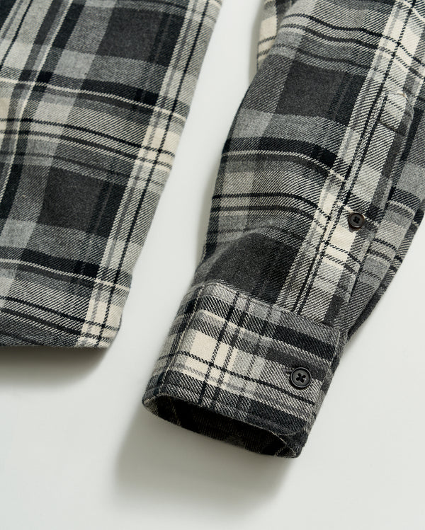 Brushed Bold Plaid Tuscumbia Shirt in Grey/Black