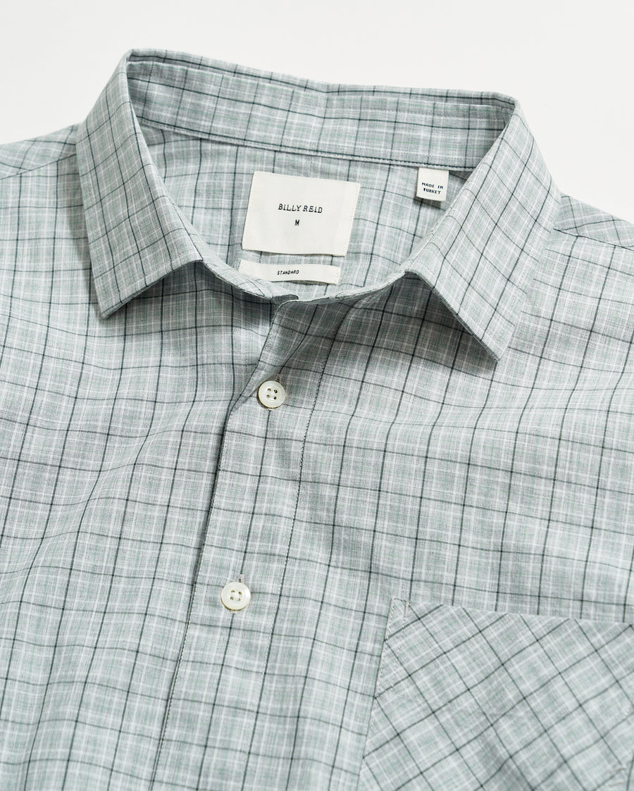 Melange Window Plaid Joh T Shirt in Grey/Multi