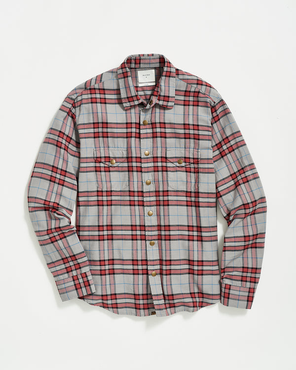 Bold Plaid Western Shirt in Grey/Multi