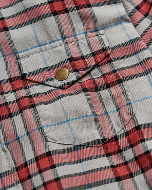 Bold Plaid Western Shirt in Grey/Multi