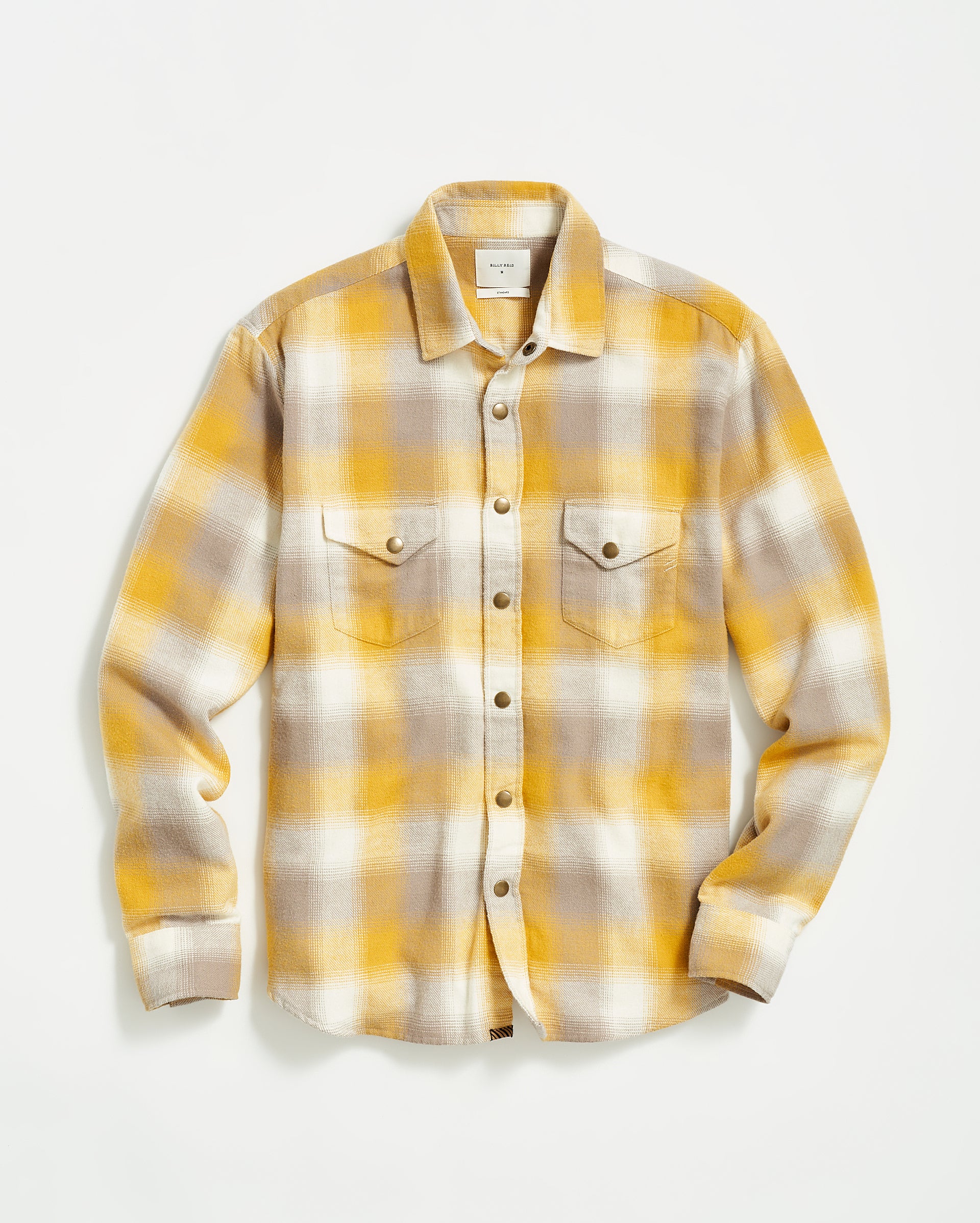 yellow plaid dress shirt