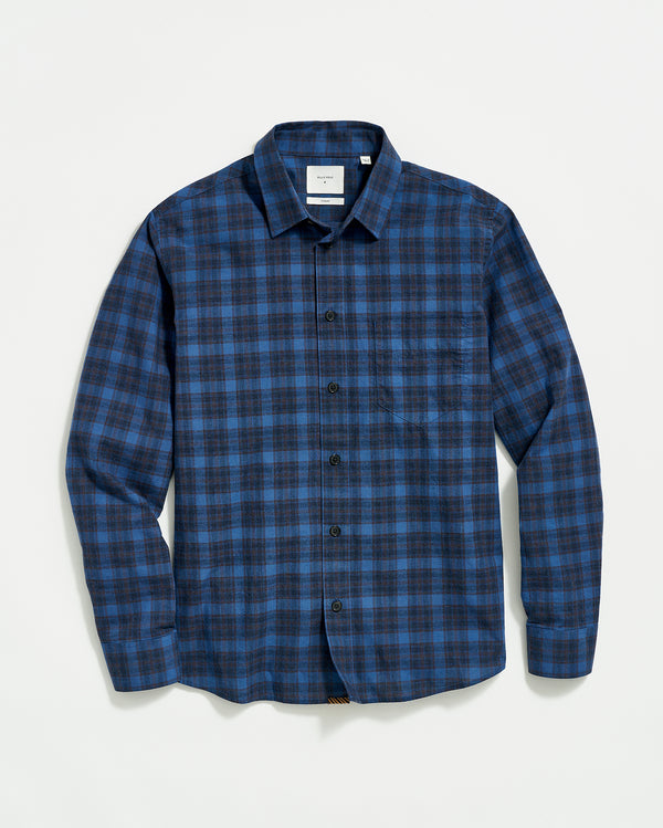 Melange Shadow Plaid Tuscumbia Shirt in Blue/Red