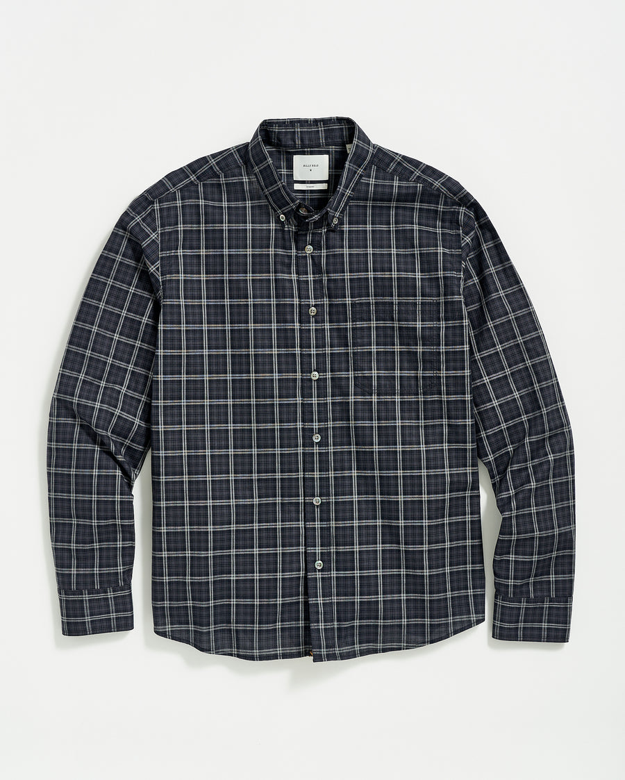 Plaid John T Shirt in Black/Grey