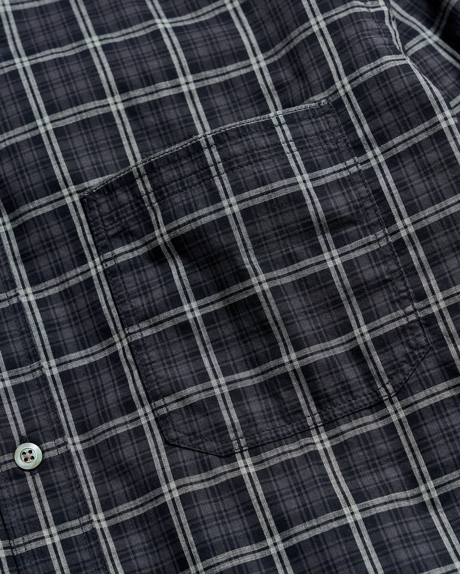 Plaid John T Shirt in Black/Grey