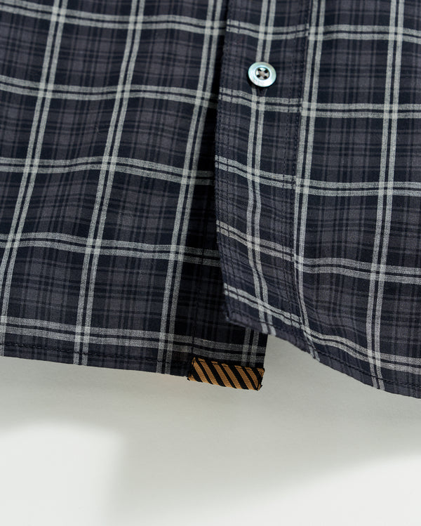 Plaid John T Shirt in Black/Grey