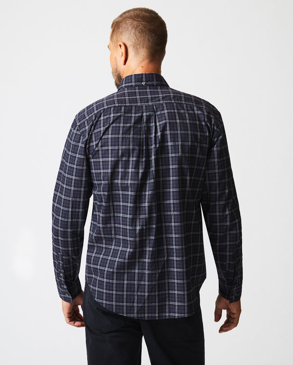 Plaid John T Shirt in Black/Grey