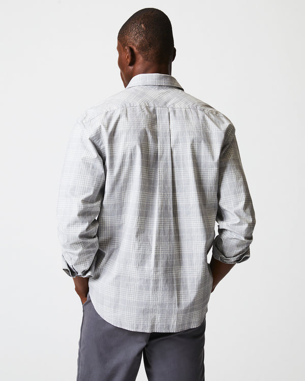 Melange Plaid John T Shirt in Grey