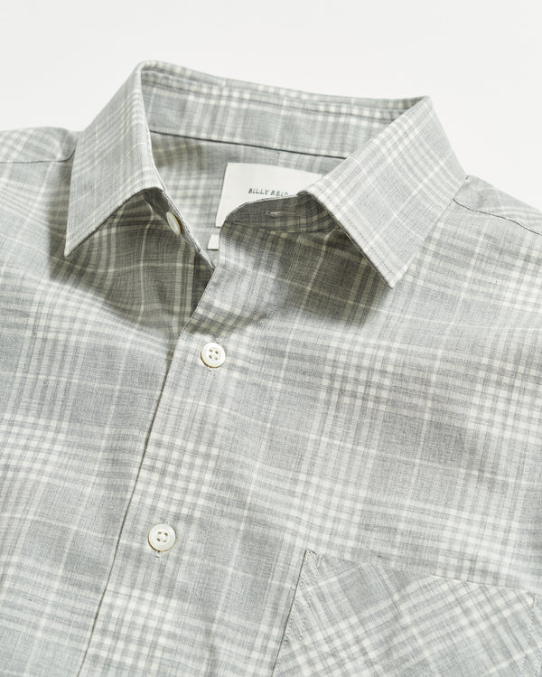 Melange Plaid John T Shirt in Grey