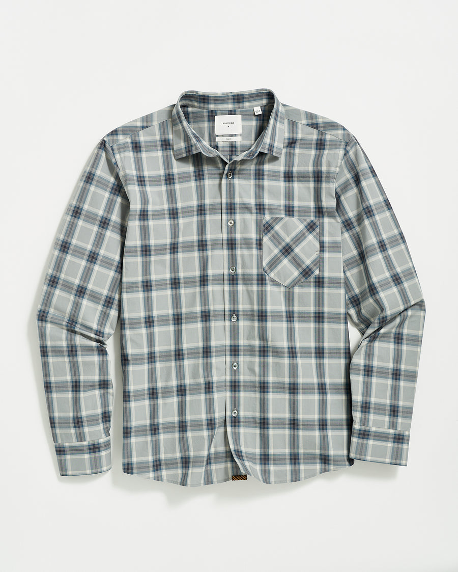 Plaid John T Shirt in Grey/Blue