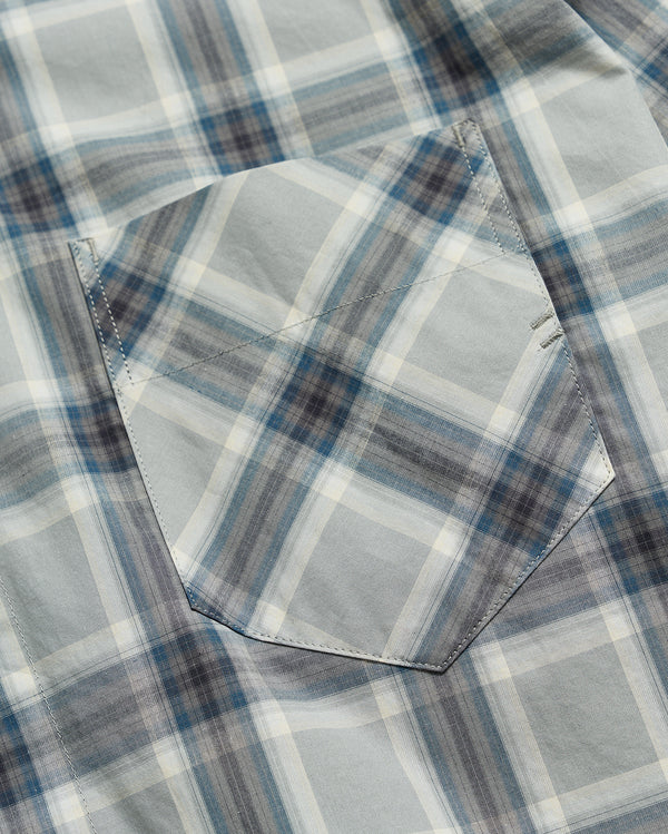 Plaid John T Shirt in Grey/Blue