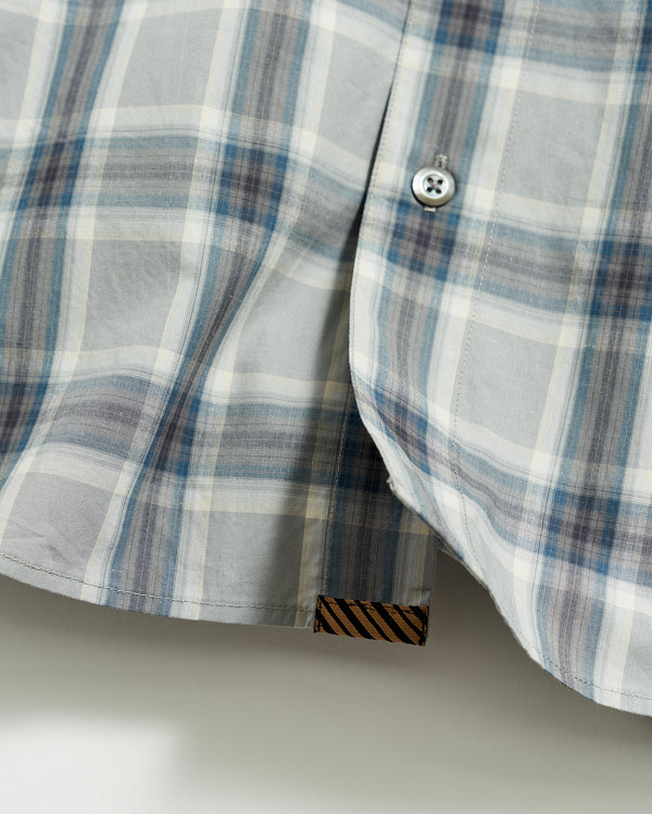 Plaid John T Shirt in Grey/Blue