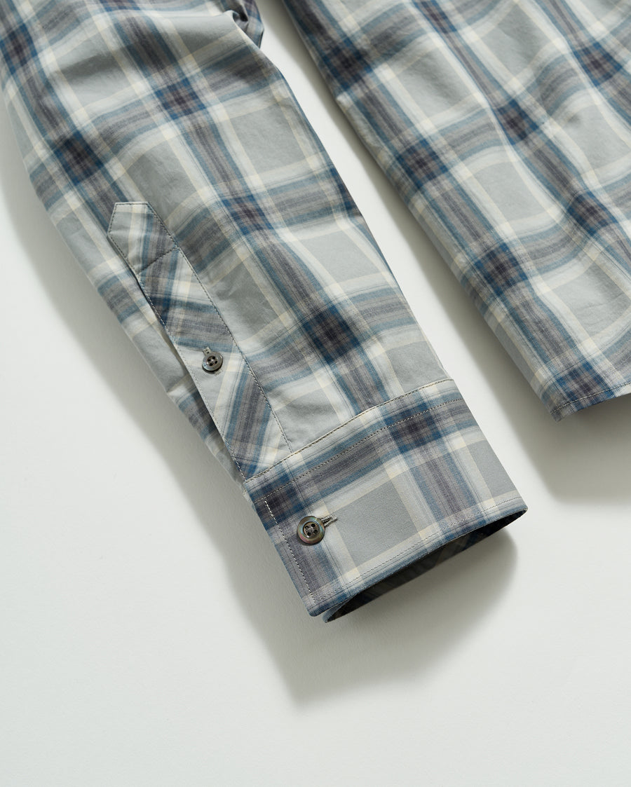 Plaid John T Shirt in Grey/Blue