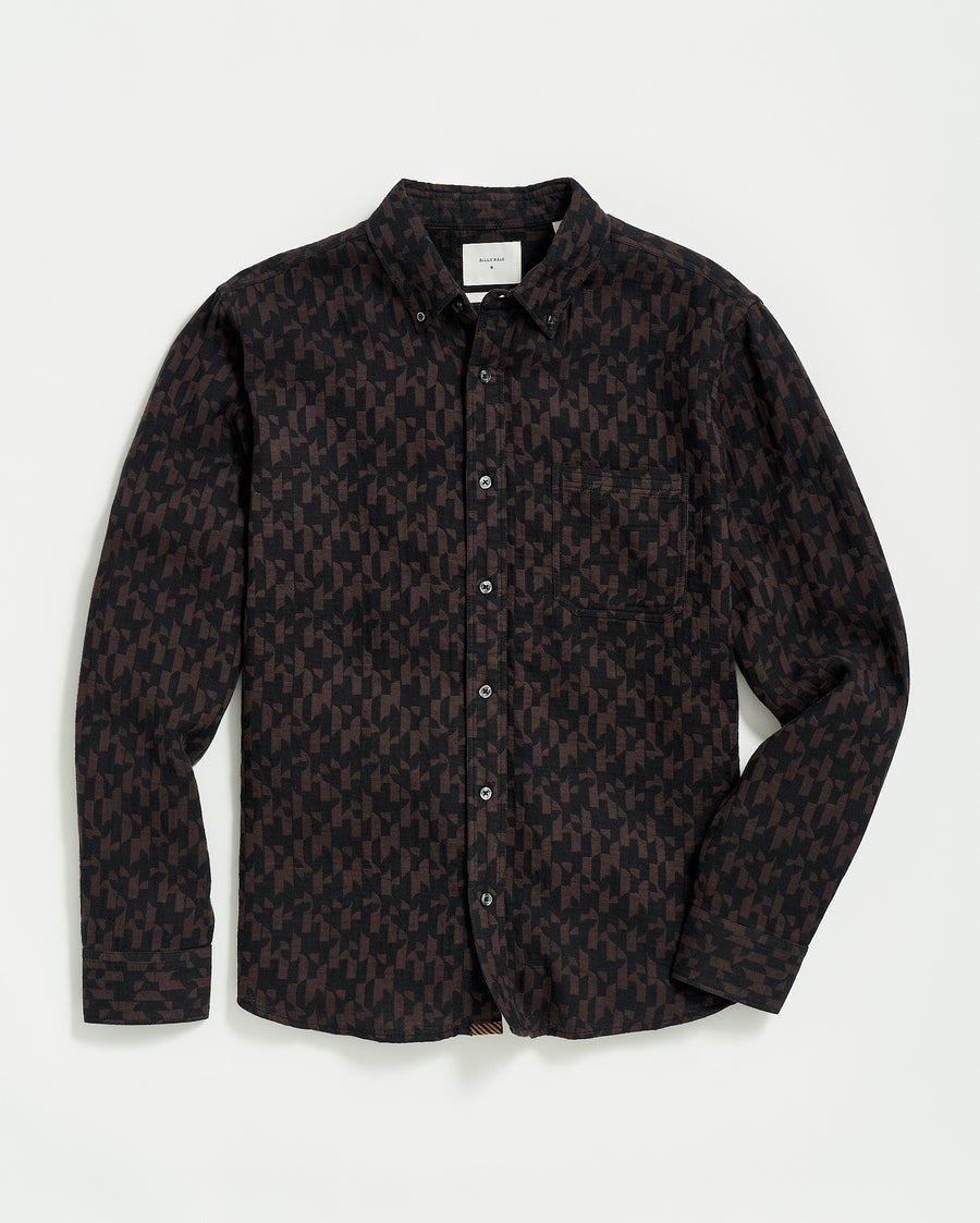 Baselines Jacquard Tuscumbia Shirt in Black/Brown