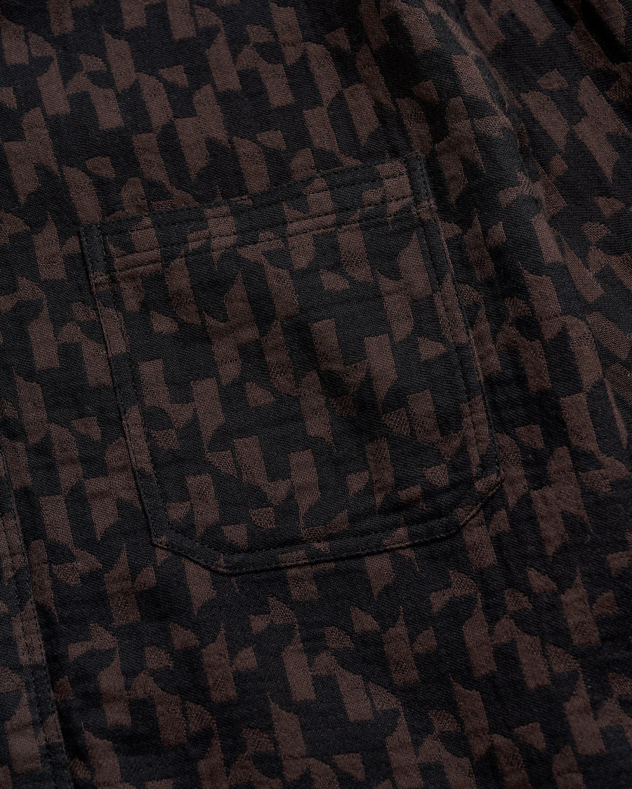Baselines Jacquard Tuscumbia Shirt in Black/Brown