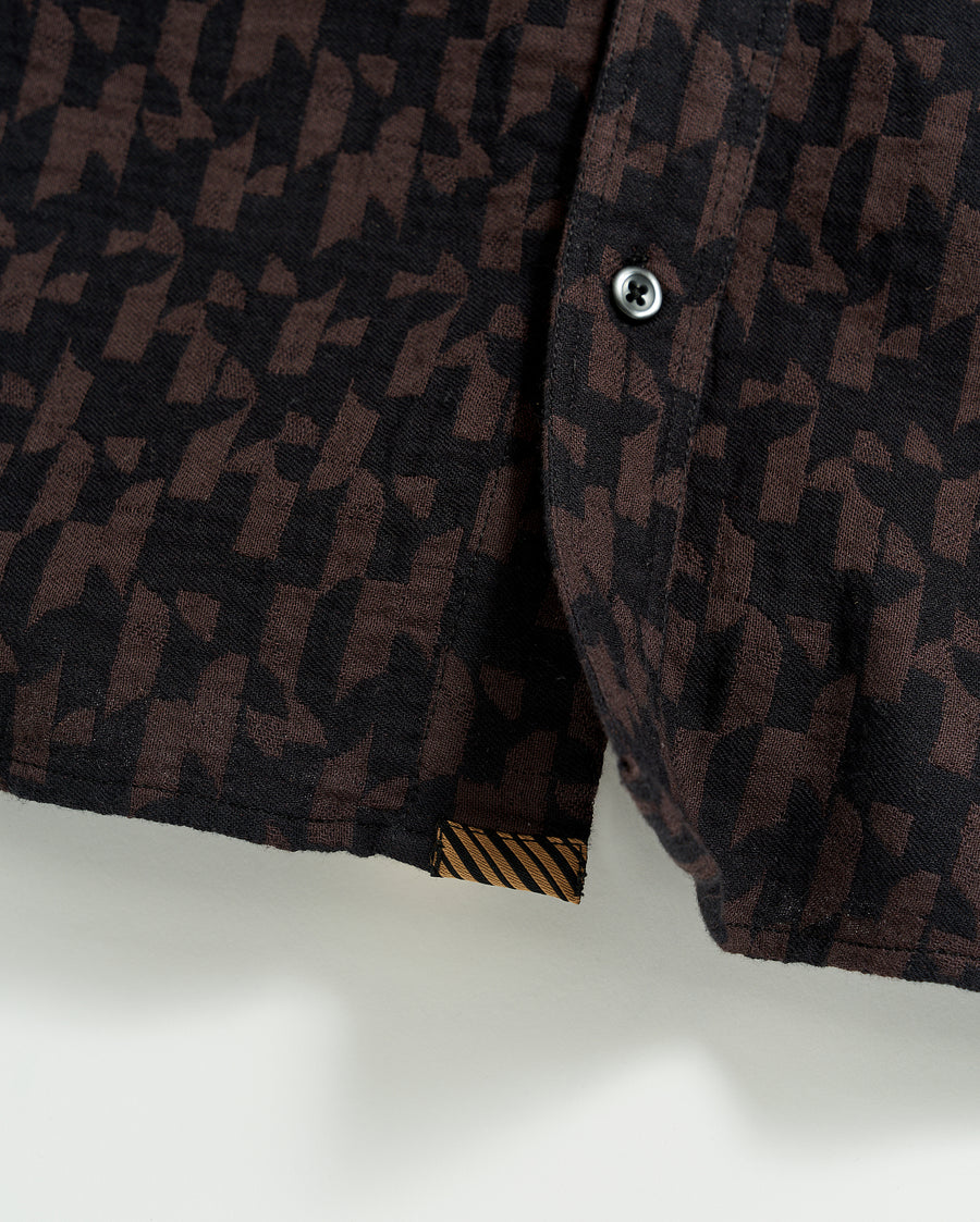 Baselines Jacquard Tuscumbia Shirt in Black/Brown
