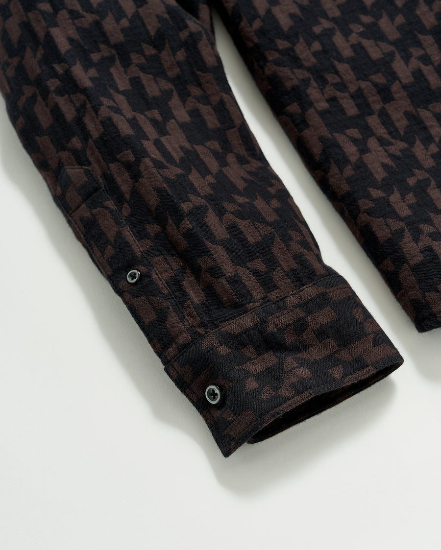 Baselines Jacquard Tuscumbia Shirt in Black/Brown