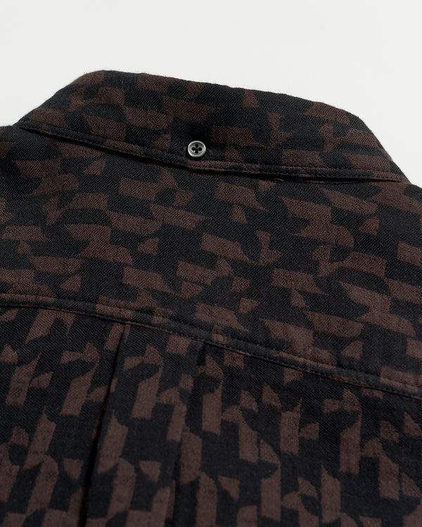 Baselines Jacquard Tuscumbia Shirt in Black/Brown