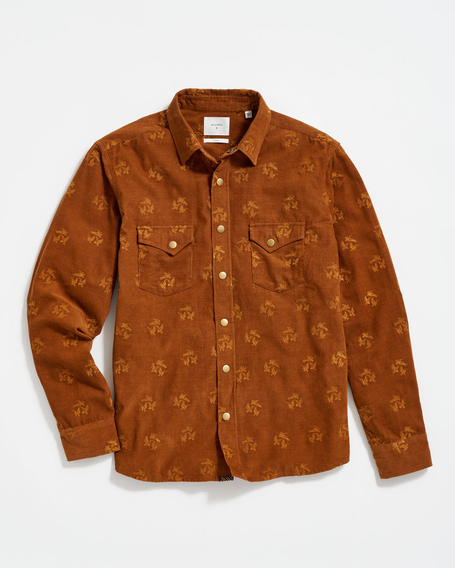Pelican Cord Western Snap Front Shirt 