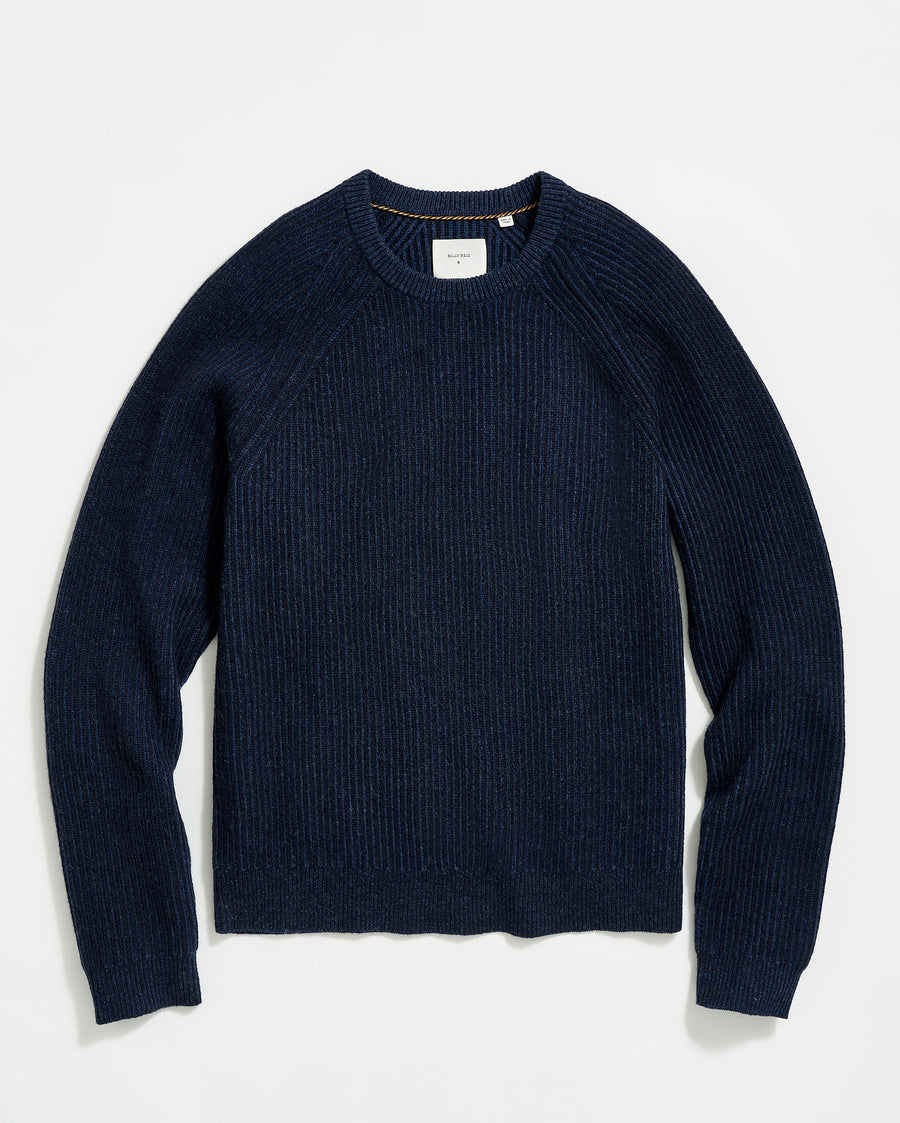 Fisherman Rib Crew in Navy