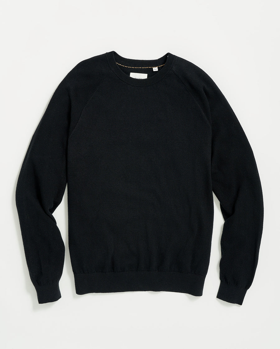 Baseball Sweater Crew in Black