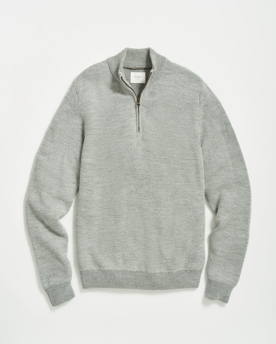 Merino Half Zip in Grey