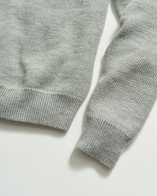 Merino Half Zip in Grey