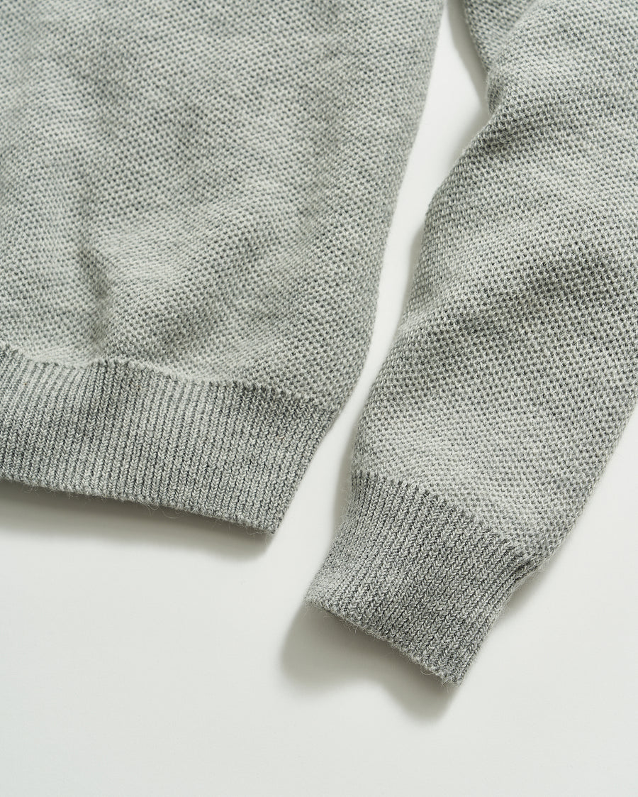 Merino Half Zip in Grey