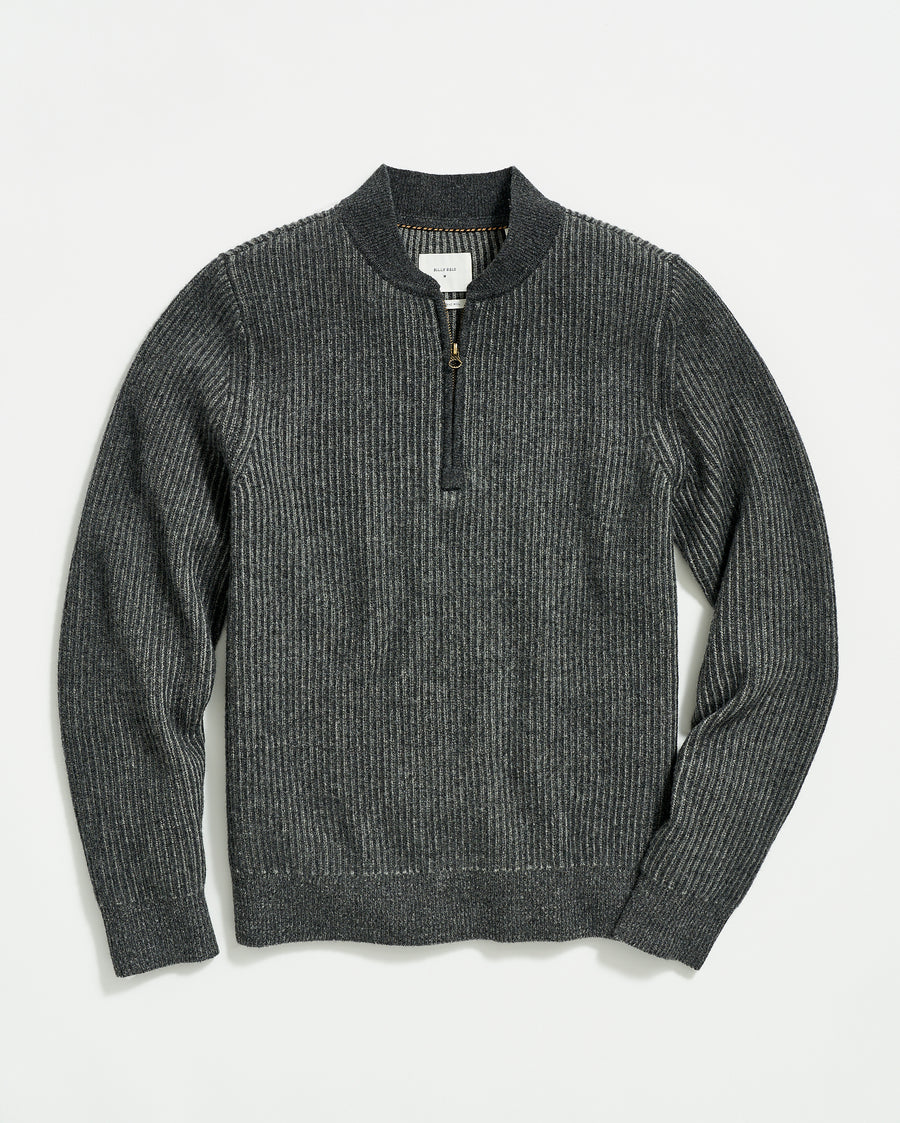 Fisherman Half Zip Charcoal/Grey