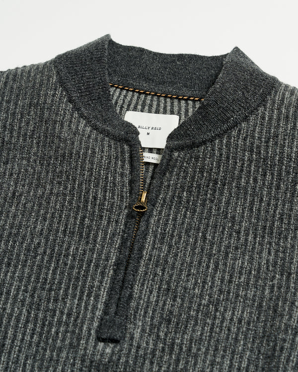 Fisherman Half Zip Charcoal/Grey