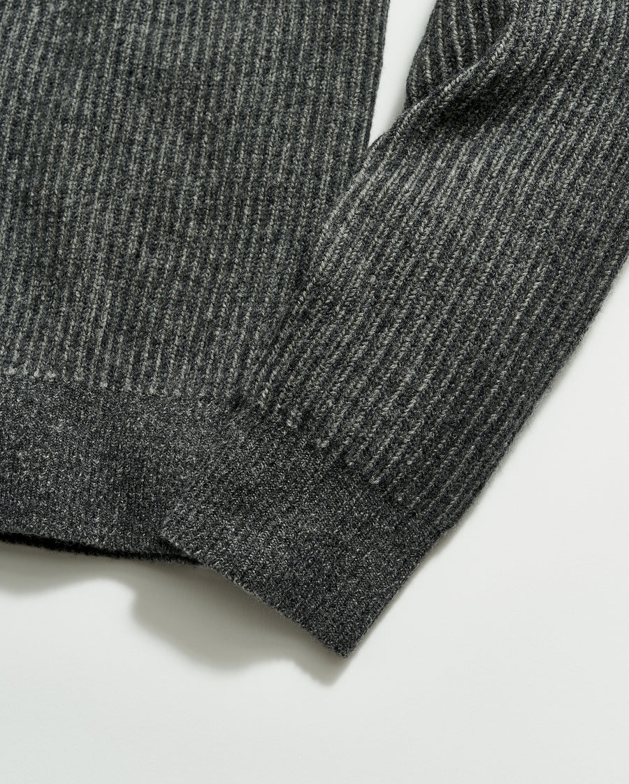 Fisherman Half Zip Charcoal/Grey