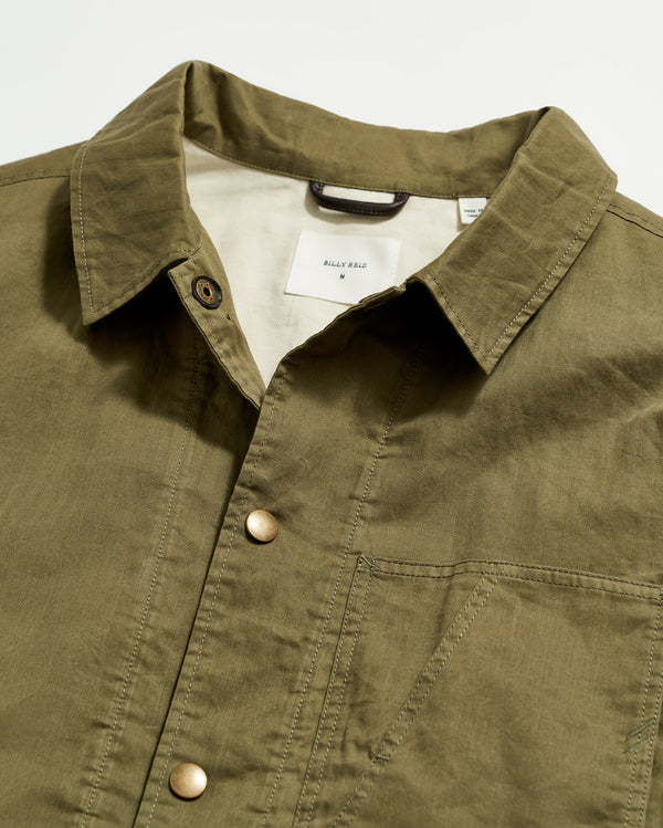 Leroy Shirt Jacket in Moss Green