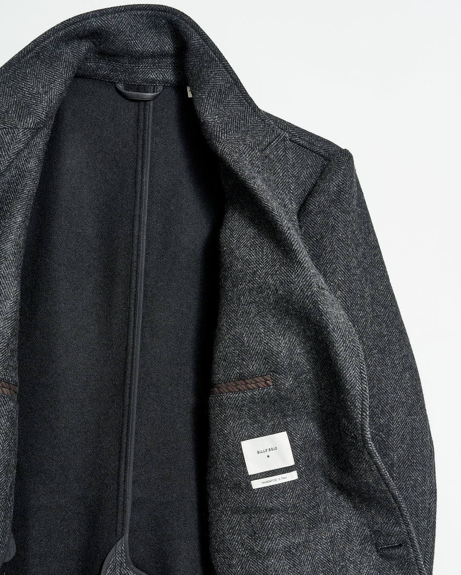 Walking Car Coat in Charcoal